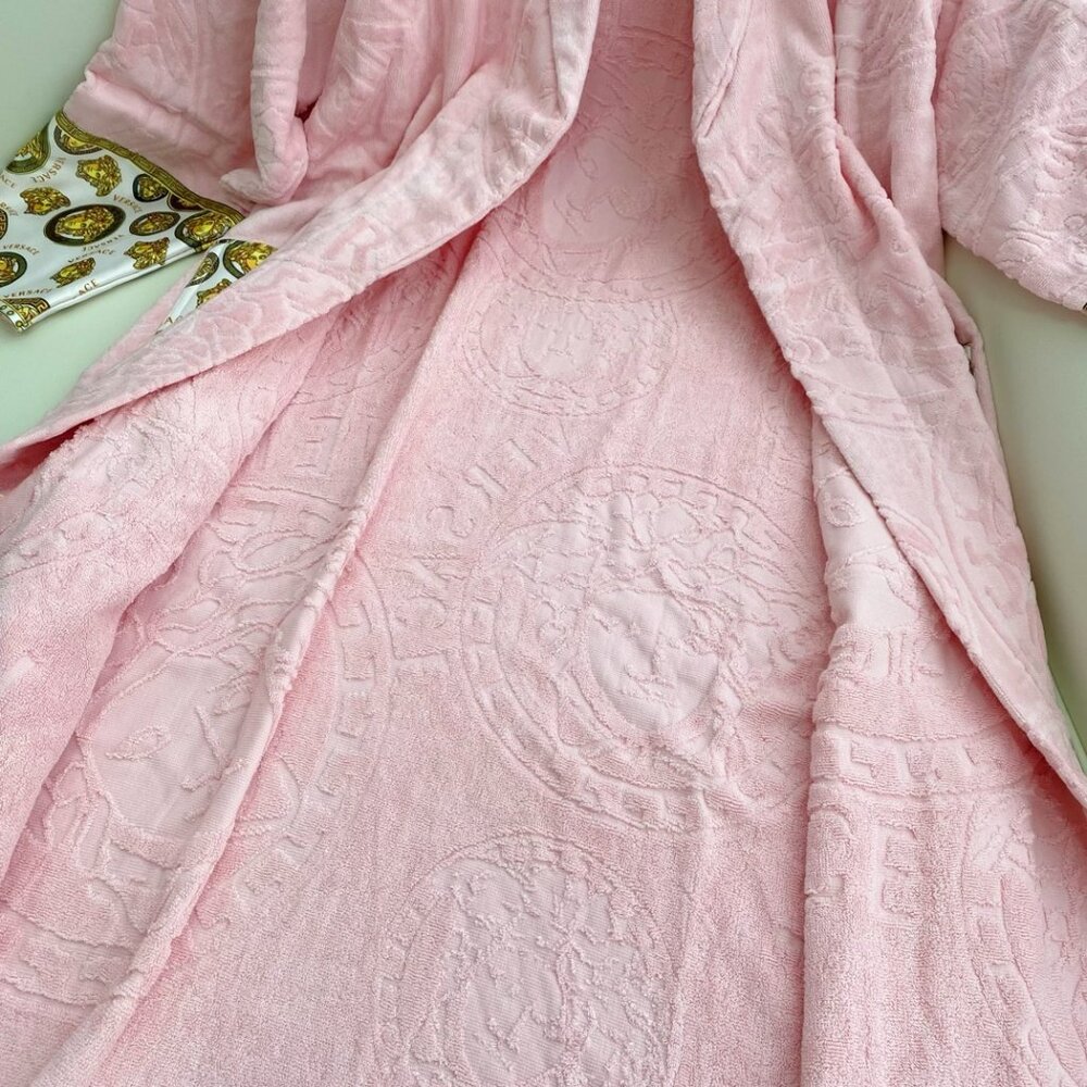 Versace Pink Long Bathrobe - Picture 5 of 7